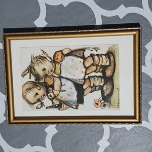 Vintage Hummel framed print.